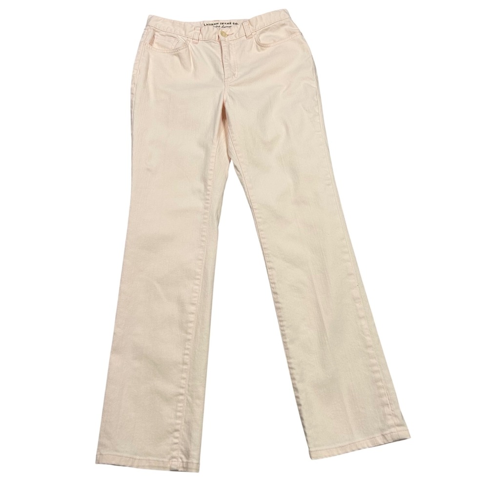 Lauren Jeans Co Ralph Lauren Womens Pink Straight Leg Denim Pants Size 4